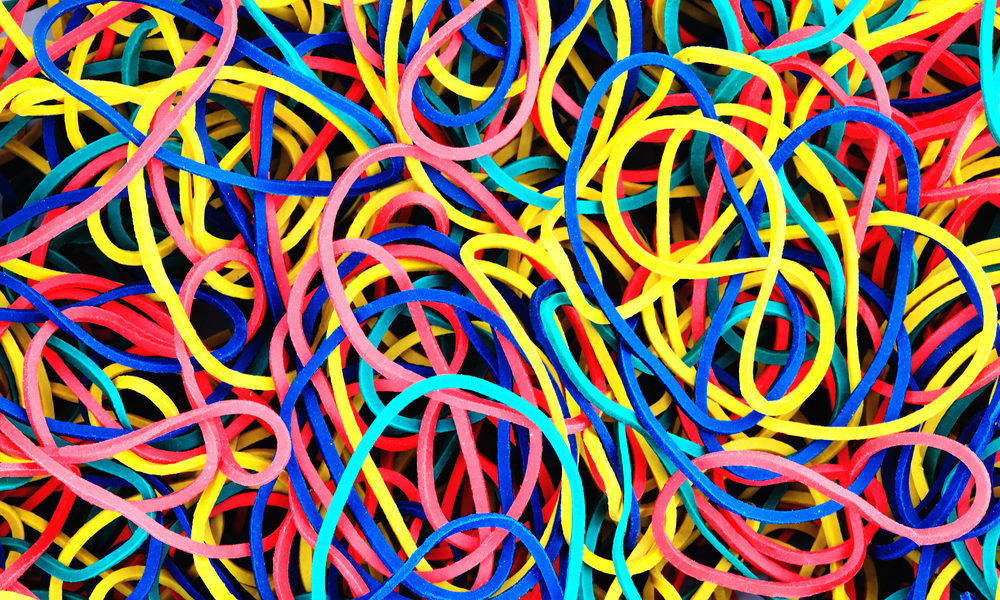 colourful rubber bands