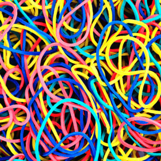 colourful rubber bands